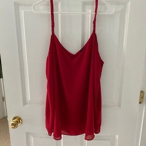 Double layer swing cami - red
